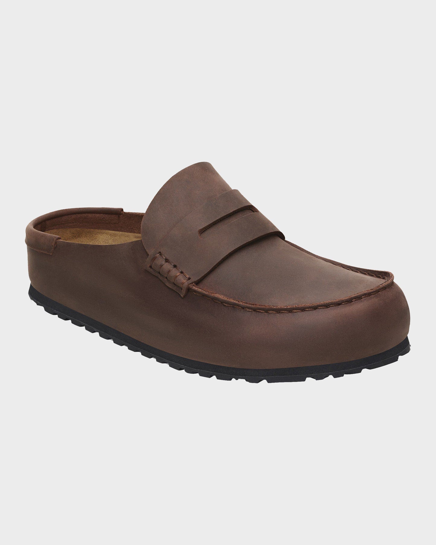 Birkenstock Naples Wrapped Oiled Leather Mens Clogs - Habana