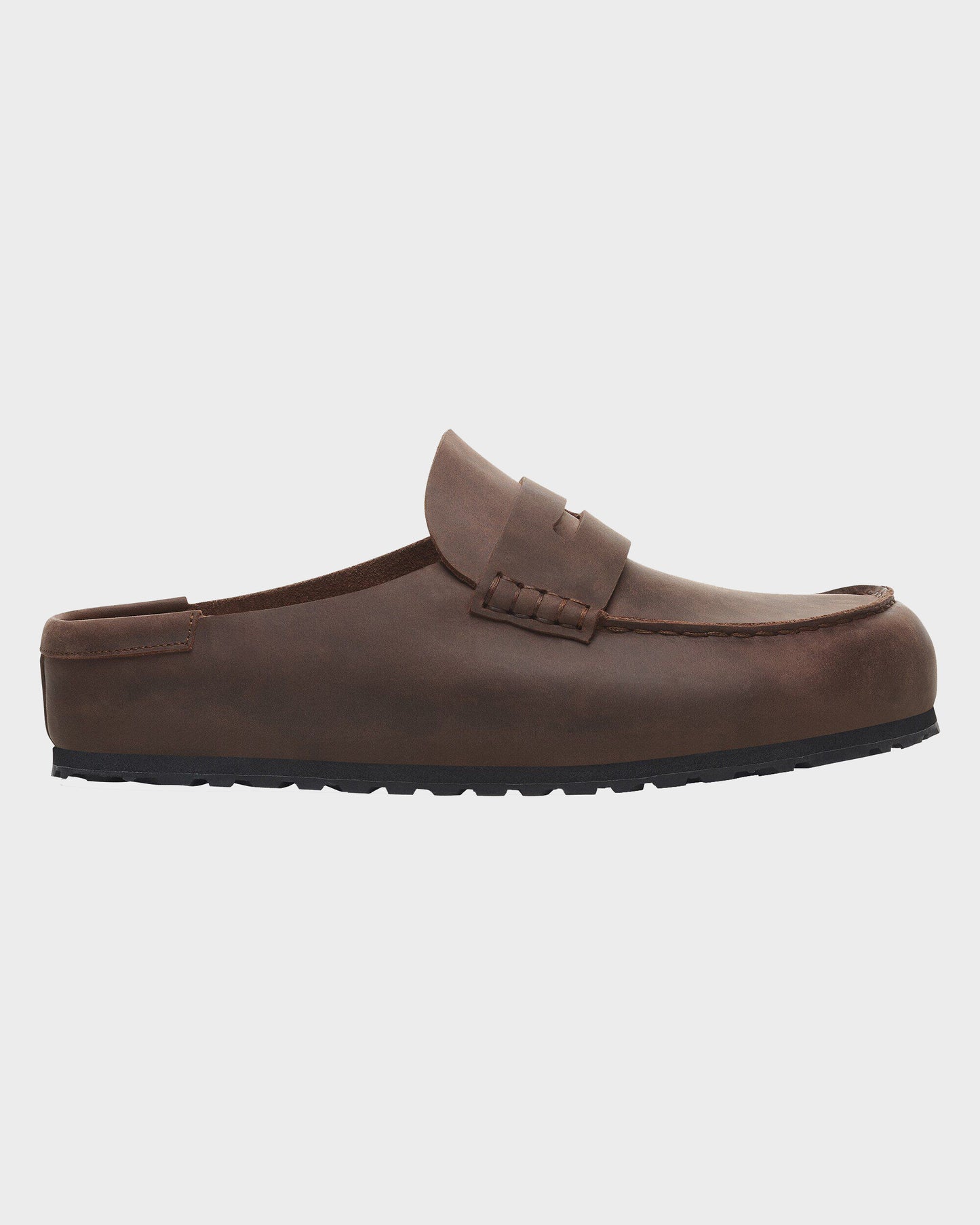 Birkenstock Naples Wrapped Oiled Leather Mens Clogs - Habana