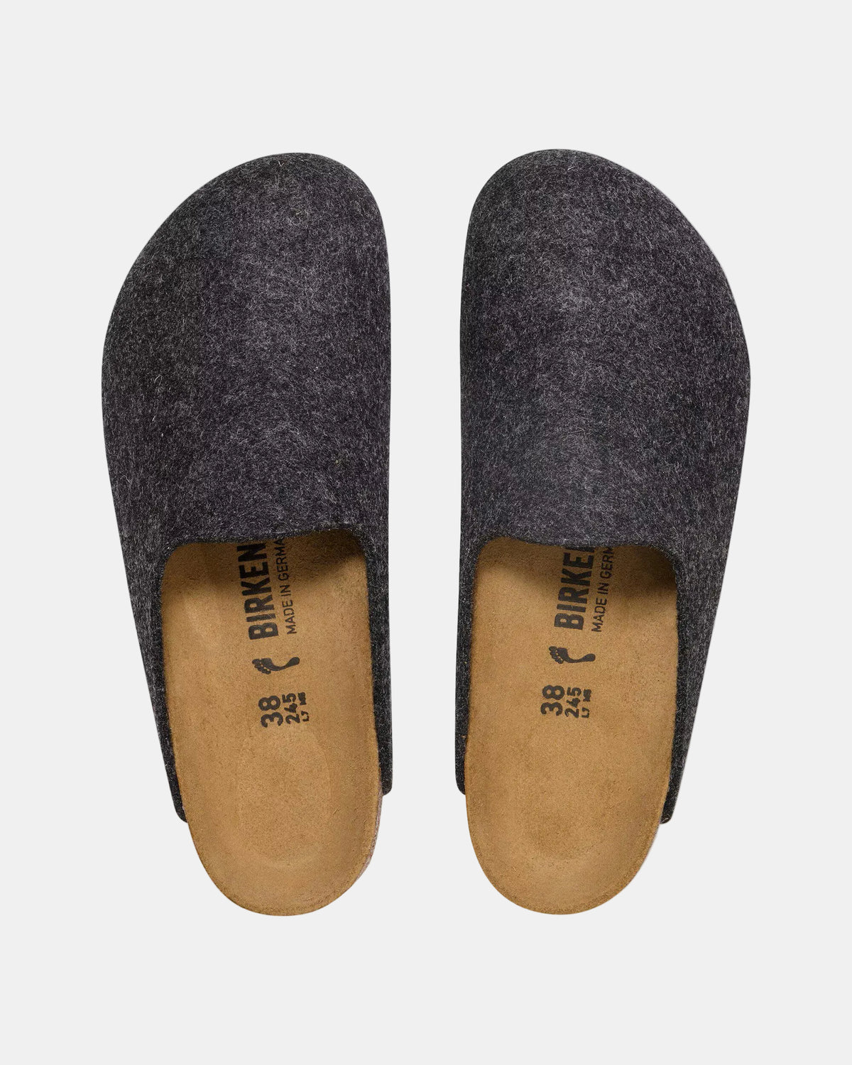 Birkenstock Amsterdam Wrapped Dip Felt Womens Slippers - Anthracite