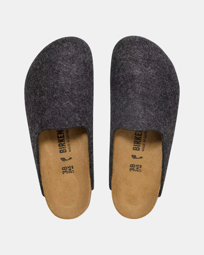 Birkenstock Amsterdam Wrapped Dip Felt Womens Slippers - Anthracite