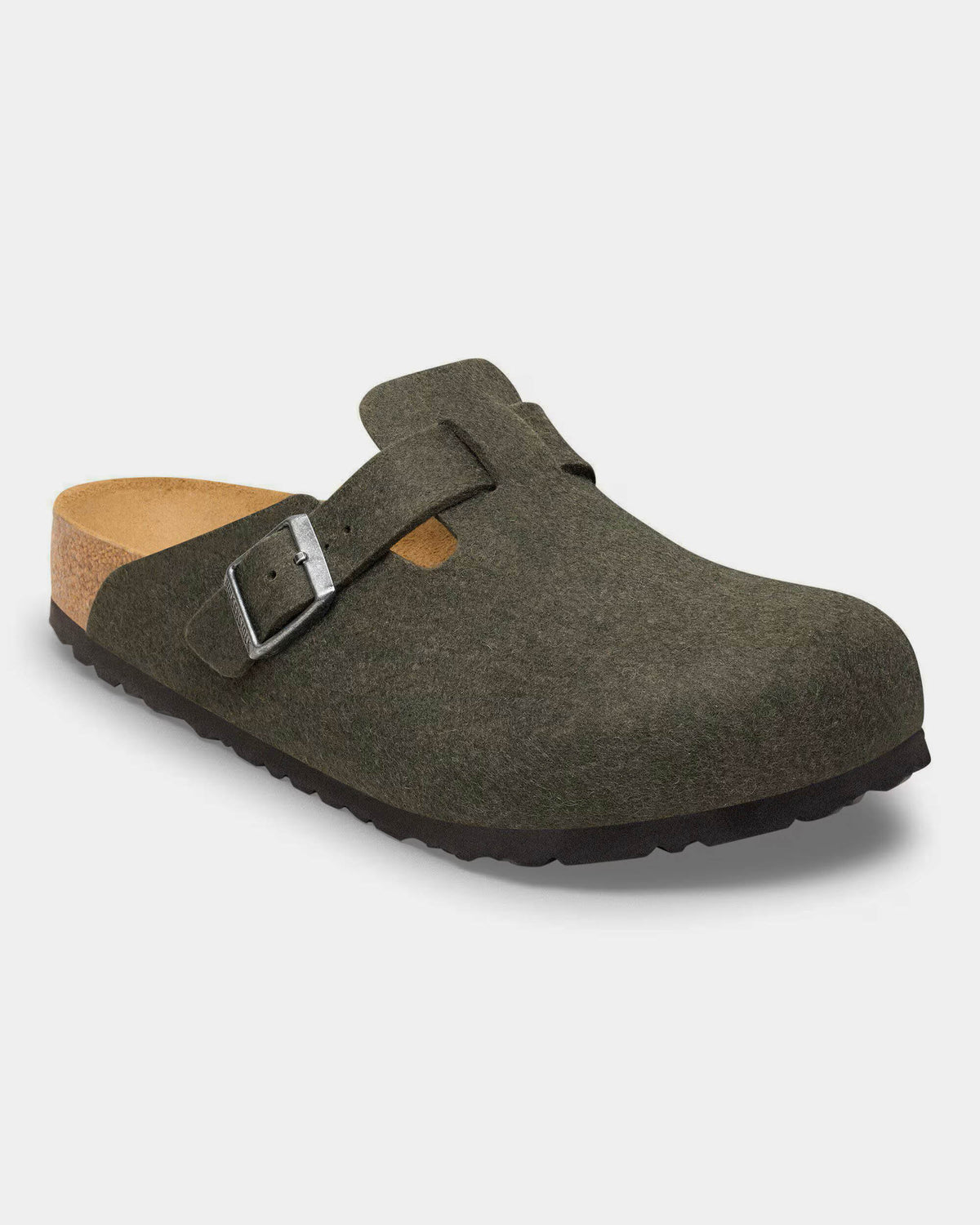 Birkenstock Boston Wool Felt Womens Clogs - Thyme
