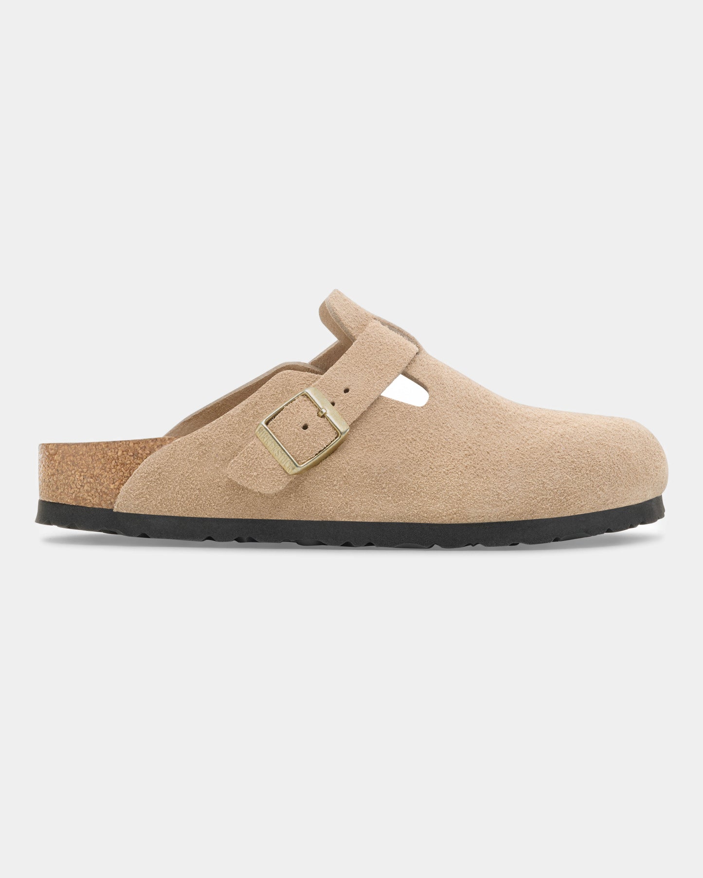 Birkenstock Boston Suede Leather Womens Clogs - Sandcastle