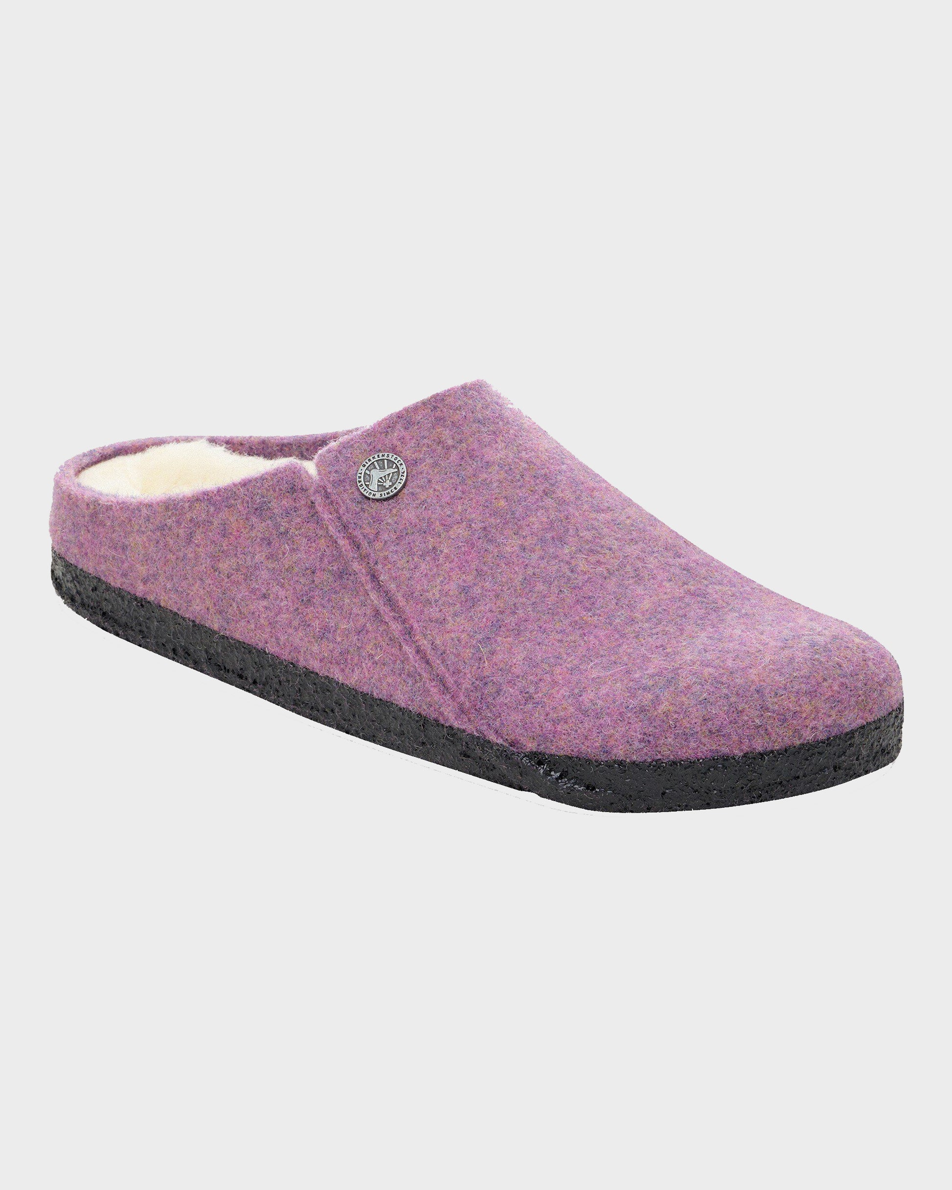 Birkenstock Zermatt Shearling FE Womens Clogs - Mauve Melange | CHO | Designer Womens Slippers