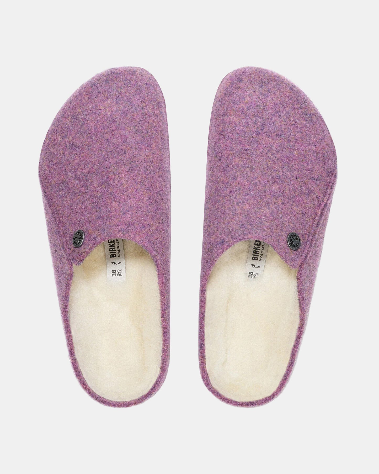 Birkenstock Zermatt Shearling FE Womens Clogs - Mauve Melange | CHO | Designer Womens Slippers