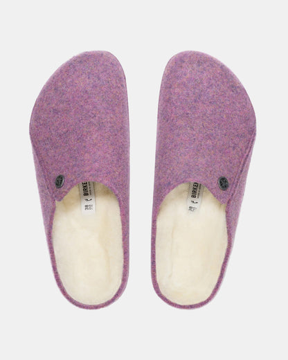 Birkenstock Zermatt Shearling FE Womens Clogs - Mauve Melange | CHO | Designer Womens Slippers