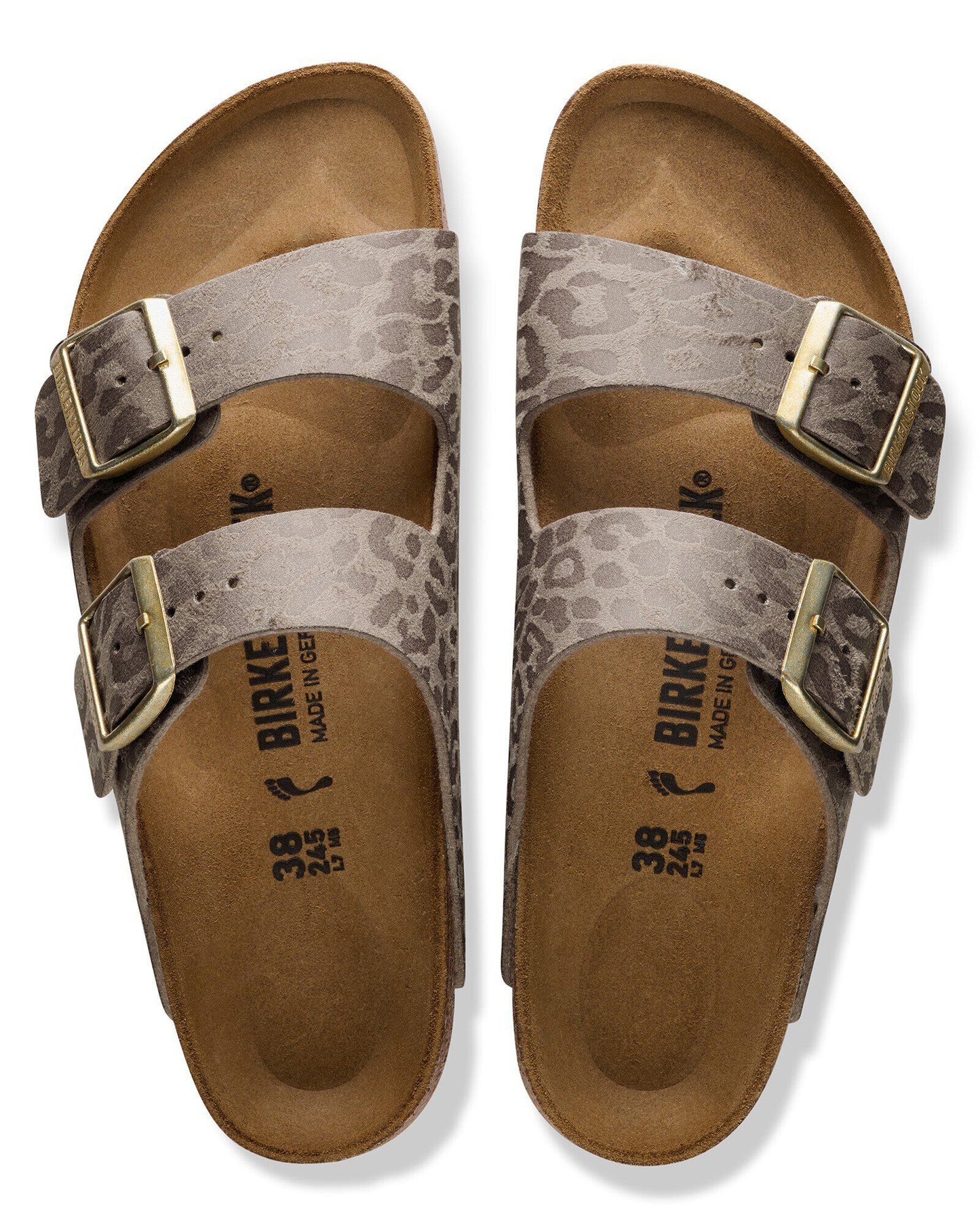 Birkenstock Arizona Synthetics Womens Sandals - Leo Grey Taupe