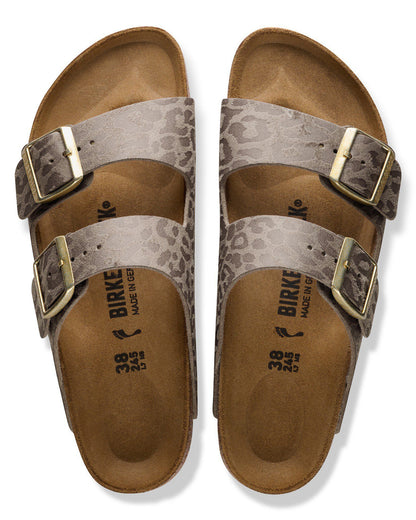 Birkenstock Arizona Synthetics Womens Sandals - Leo Grey Taupe