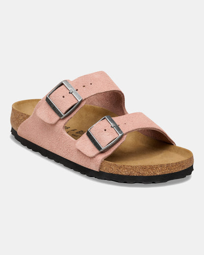 Birkenstock Arizona Suede Leather Womens Sandals - Pink Clay