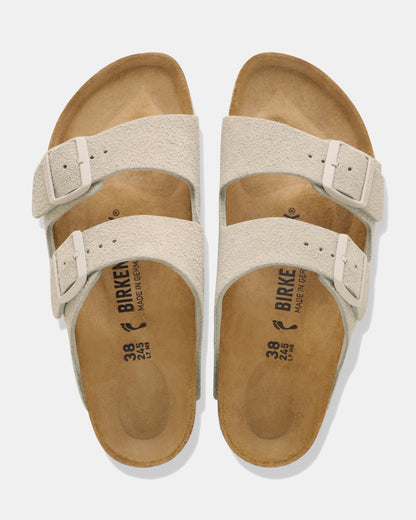 Birkenstock Arizona Suede Leather Womens Sandals - Oyster