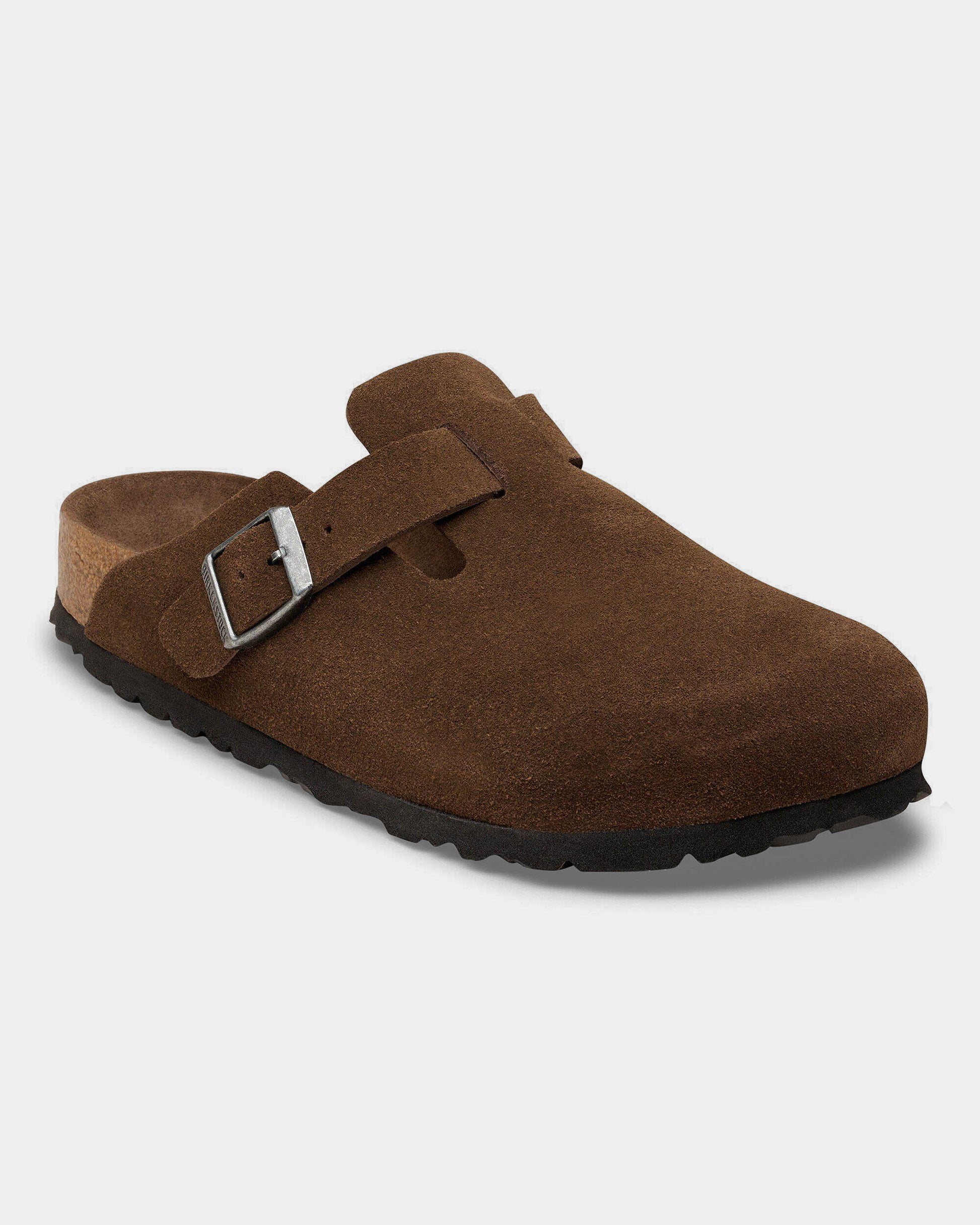 Birkenstock Boston Suede Leather Tonal Footbed Womens Clogs - Carafe | CHO | Designer Womens Sandals