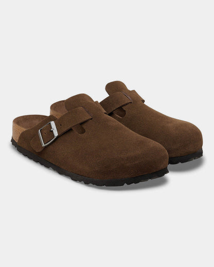 Birkenstock Boston Suede Leather Tonal Footbed Womens Clogs - Carafe | CHO | Designer Womens Sandals