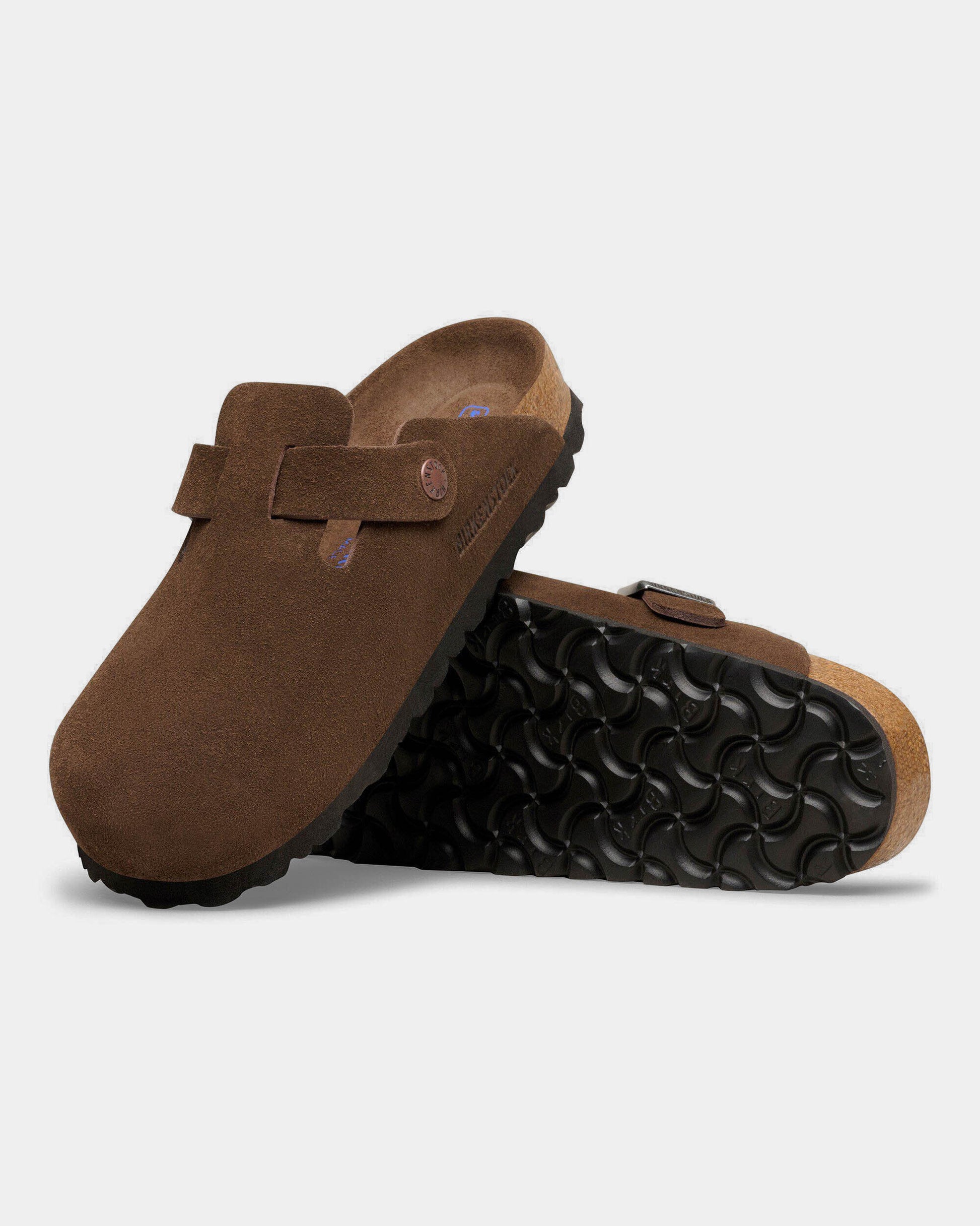 Birkenstock Boston Suede Leather Tonal Footbed Womens Clogs - Carafe | CHO | Designer Womens Sandals