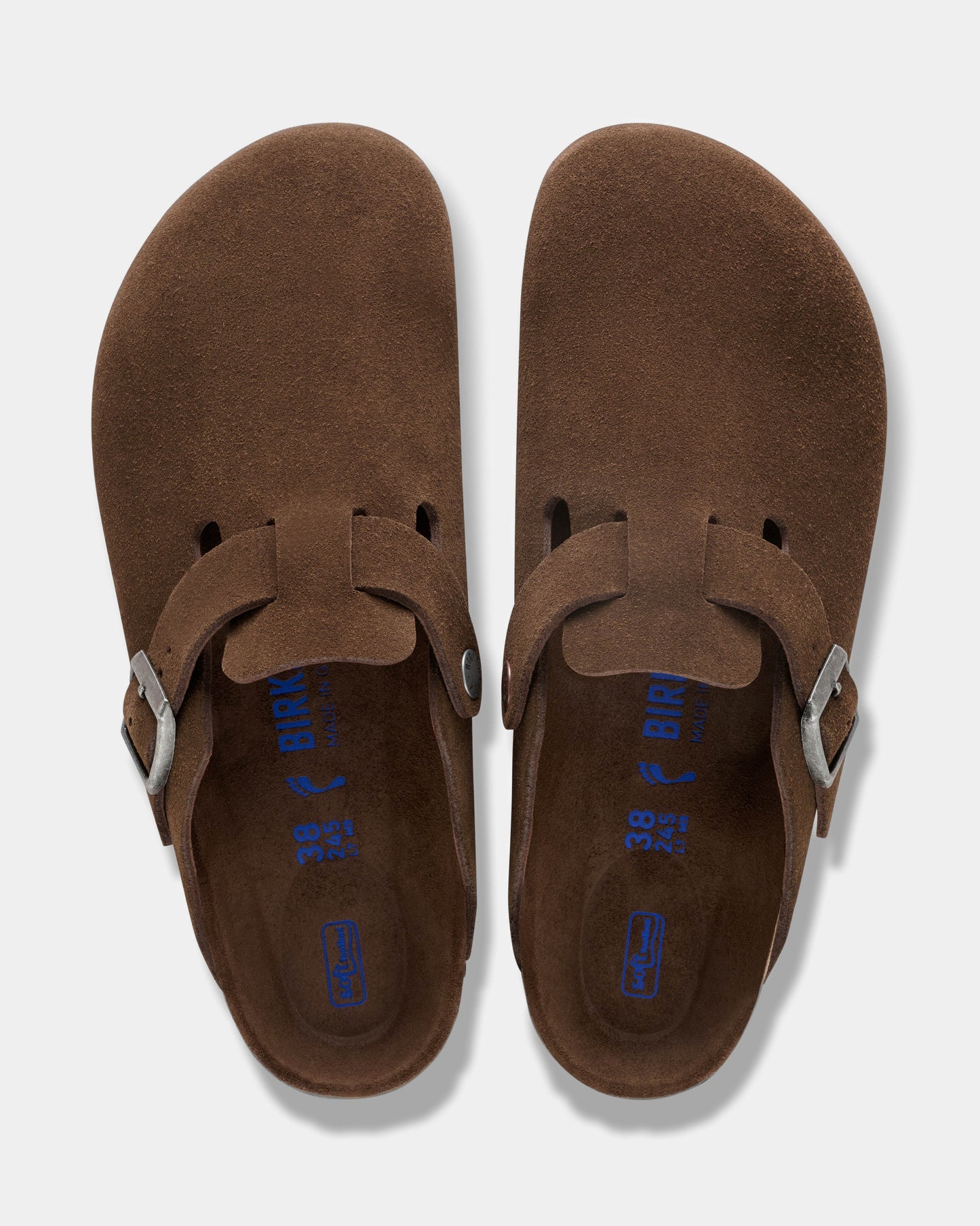 Birkenstock Boston Tonal Footbed Suede Leather Womens Clogs - Carafe Tonal FB | CHO | Designer Womens Clogs