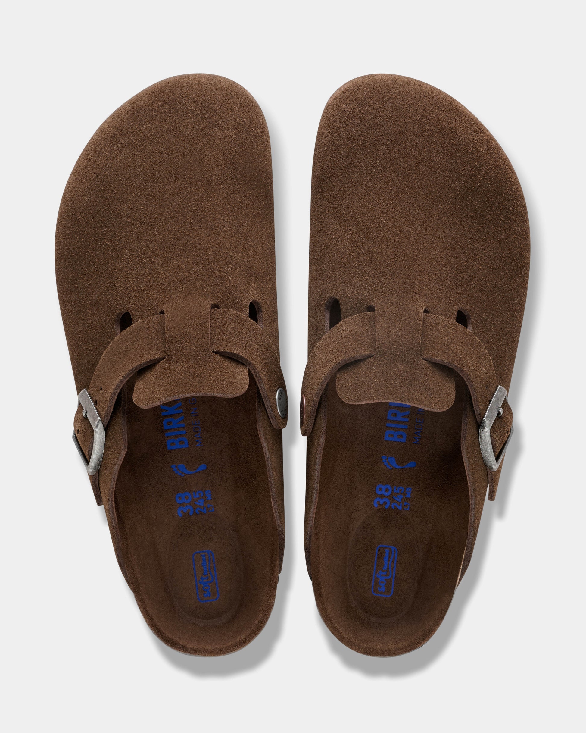 Birkenstock Boston Tonal Footbed Suede Leather Womens Clogs - Carafe Tonal FB | CHO | Designer Womens Clogs