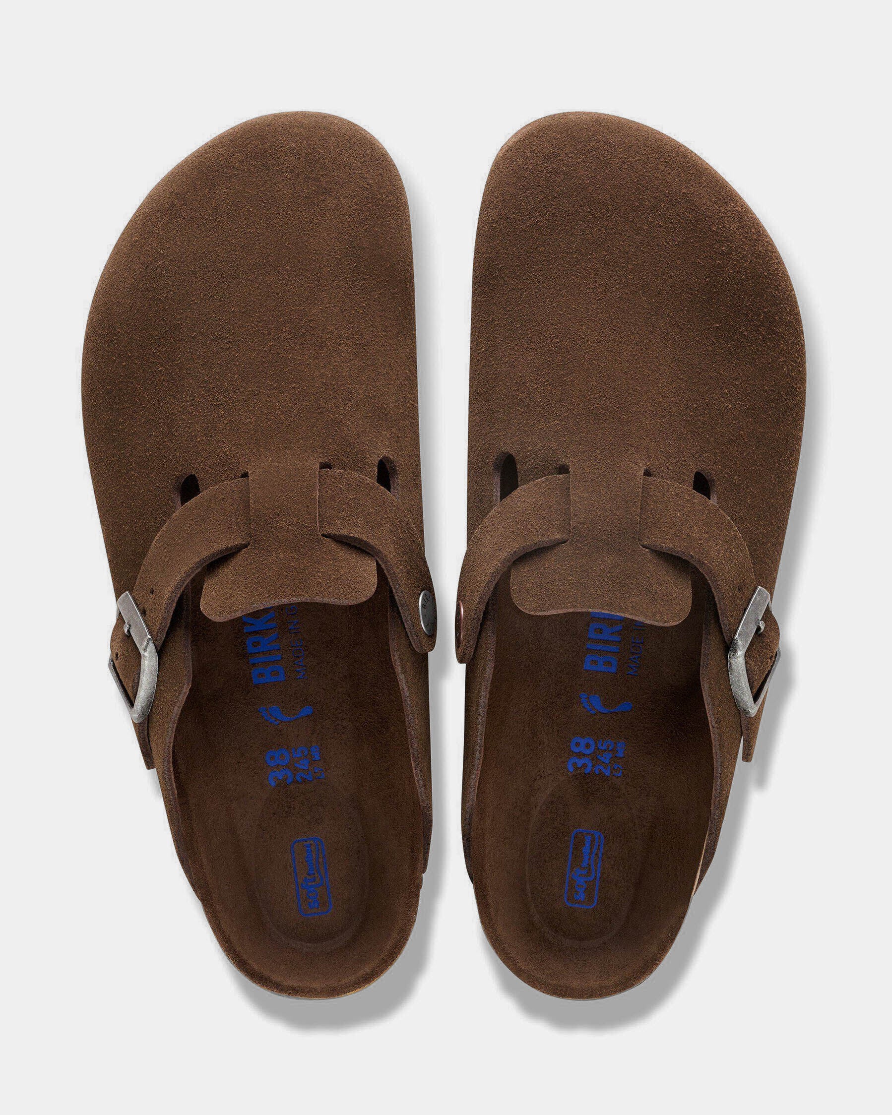 Birkenstock Boston Suede Leather Tonal Footbed Womens Clogs - Carafe | CHO | Designer Womens Sandals
