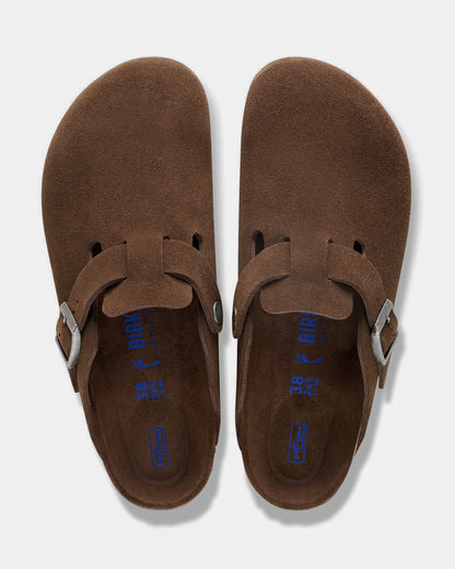 Birkenstock Boston Suede Leather Tonal Footbed Womens Clogs - Carafe | CHO | Designer Womens Sandals