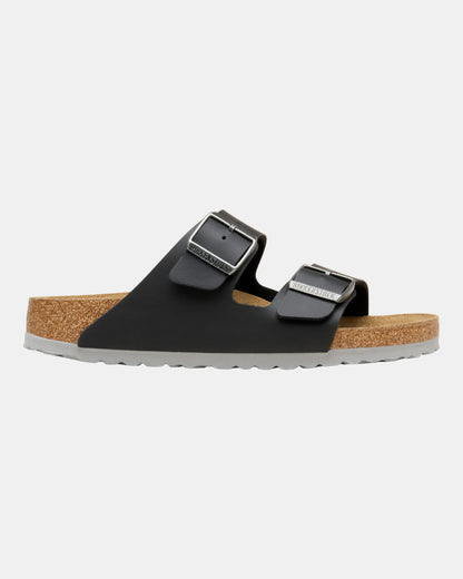 Birkenstock Arizona Birko Flor Womens Sandals - Black/Light Gray