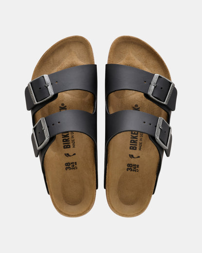 Birkenstock Arizona Birko Flor Womens Sandals - Black/Light Gray