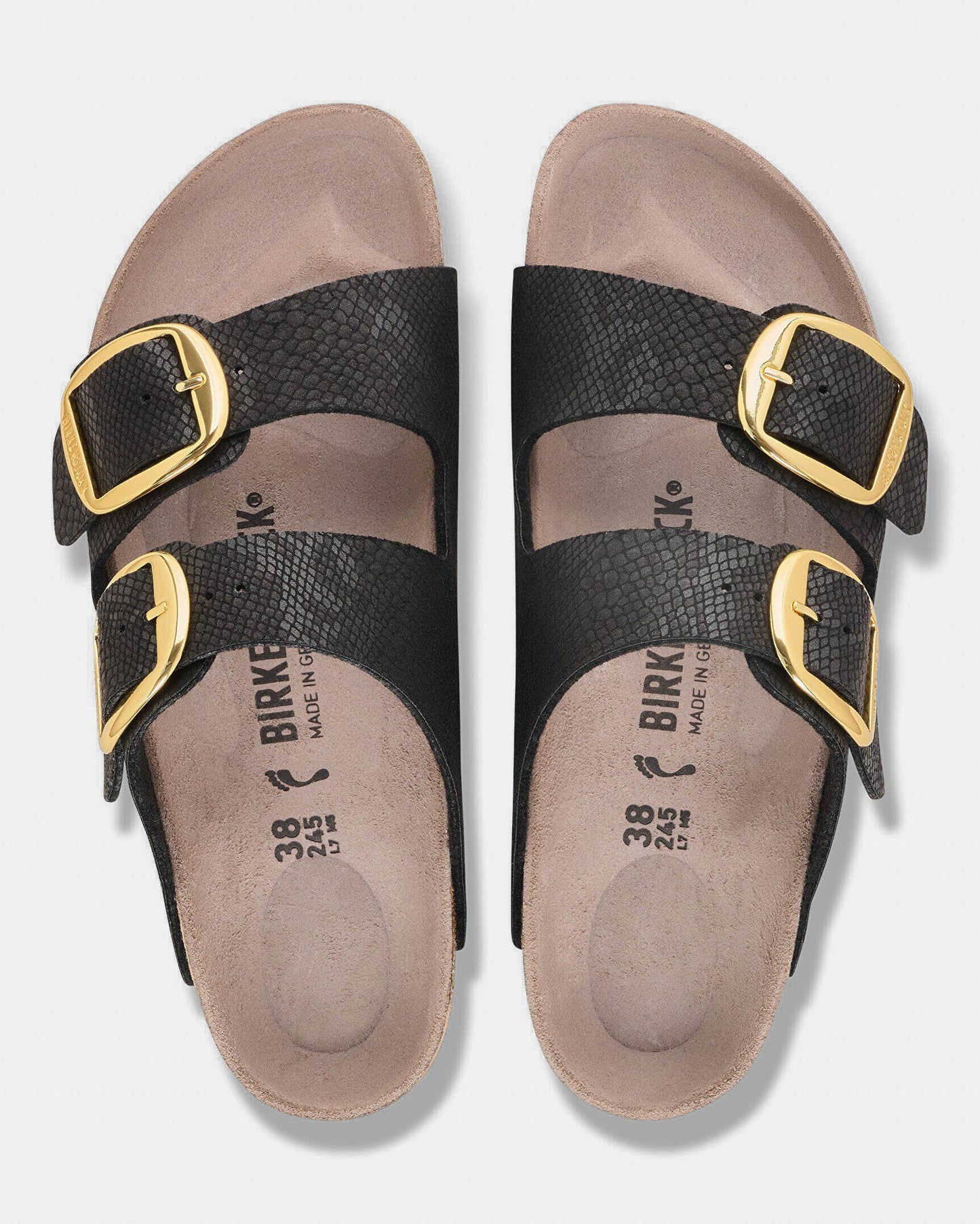 Birkenstock Arizona Big Buckle Synthetics Womens Sandals - Python Black