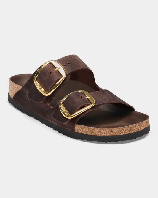 Birkenstock Arizona Big Buckle Oiled Leather Womens Sandals - Habana | CHO | Designer Womens Sandals