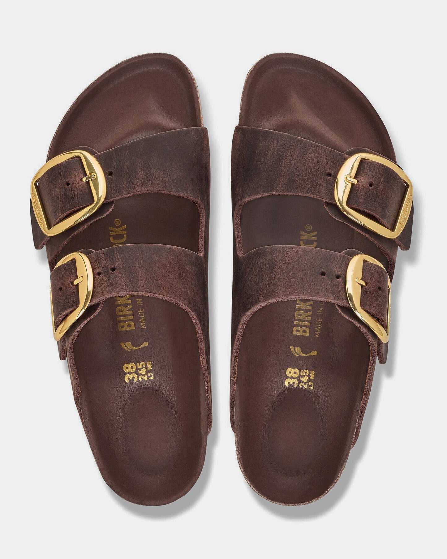 Birkenstock Arizona Big Buckle Oiled Leather Womens Sandals - Habana | CHO | Designer Womens Sandals