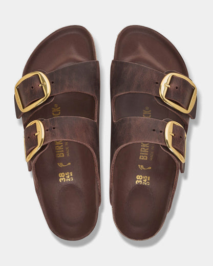 Birkenstock Arizona Big Buckle Oiled Leather Womens Sandals - Habana | CHO | Designer Womens Sandals