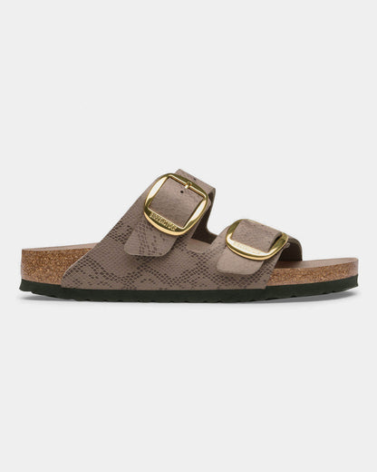 Birkenstock Arizona Big Buckle Synthetics Womens Sandals - Python Gray Taupe. Side