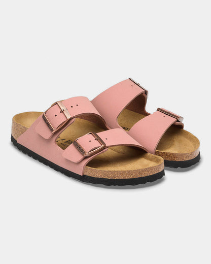 Birkenstock Arizona Birkibuc Womens Sandals - Pink Clay, pair