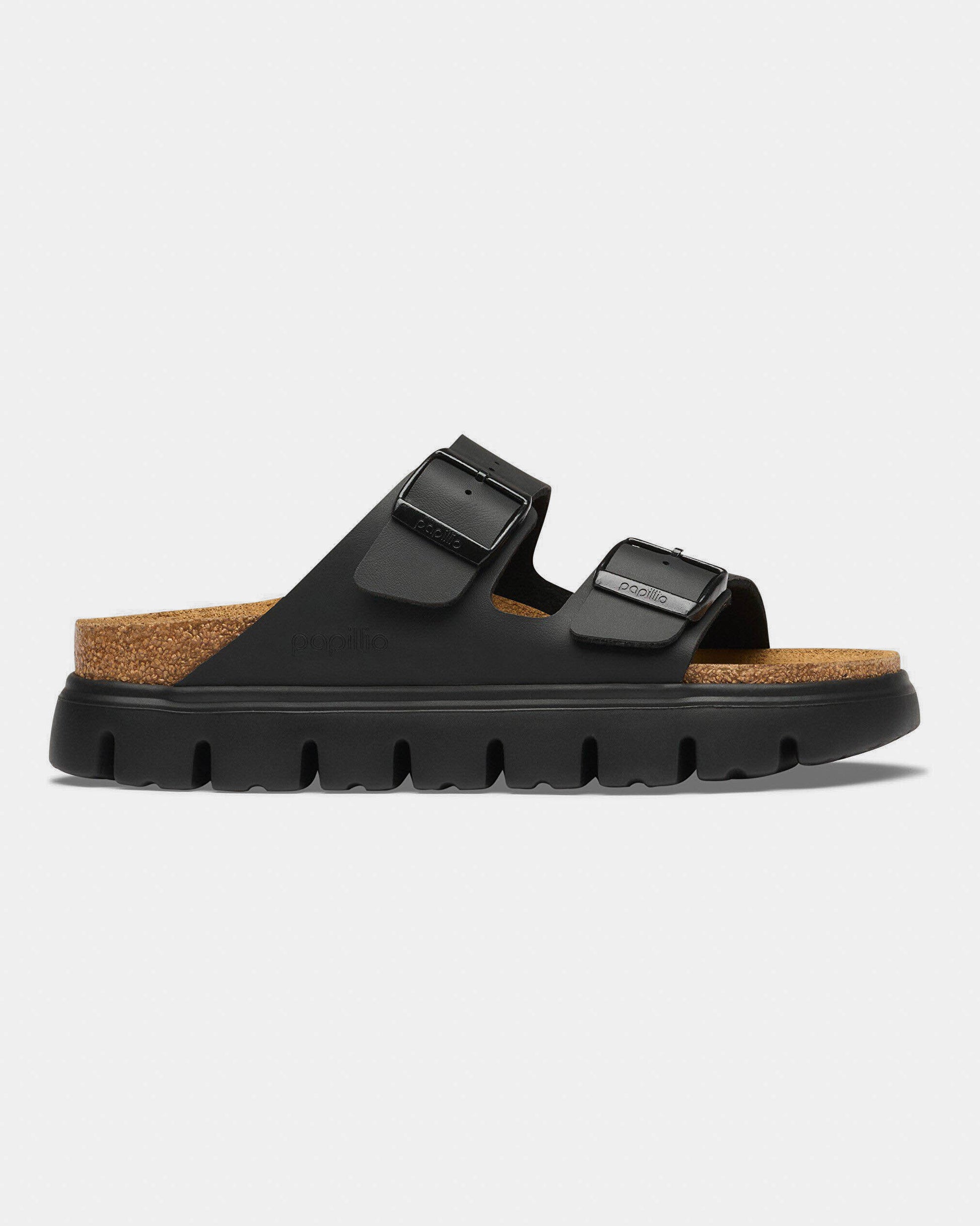 Birkenstock Papillio Arizona Chunky Birko-Flor Womens Sandals - Black, Side