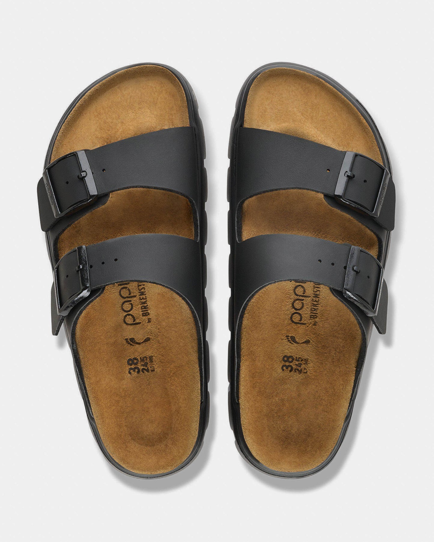 Birkenstock Papillio Arizona Chunky Birko-Flor Womens Sandals - Black, Top