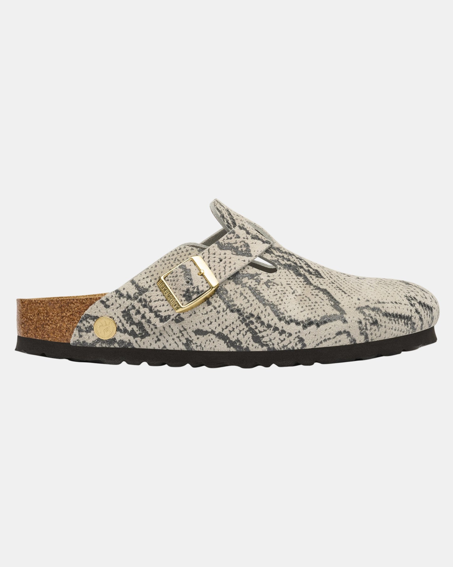 Birkenstock Boston Rivet Logo Womens Clogs - Snake Oyster