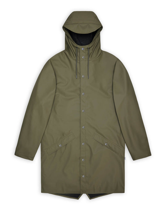 Rains Long Unisex Jacket - 134 Marsh