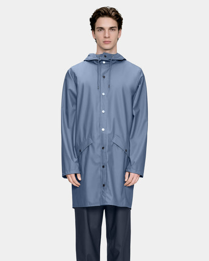 Rains Long Unisex Jacket - 172 Blue Dusk
