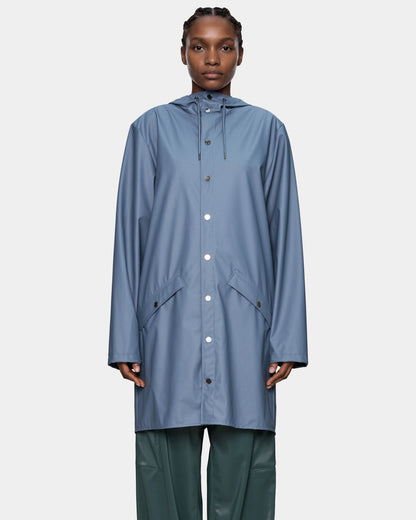 Rains Long Unisex Jacket - 172 Blue Dusk