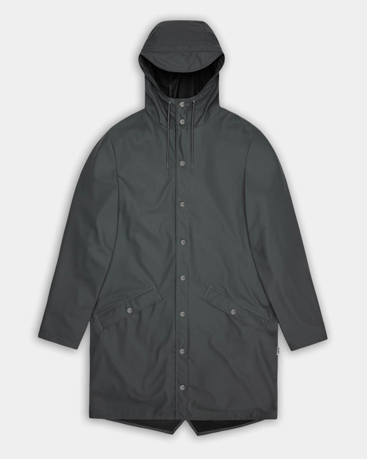 Rains Long Unisex Jacket - 153 Dark Grey