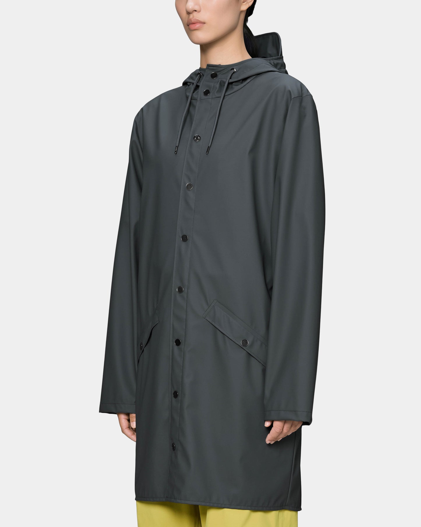 Rains Long Unisex Jacket - 153 Dark Grey