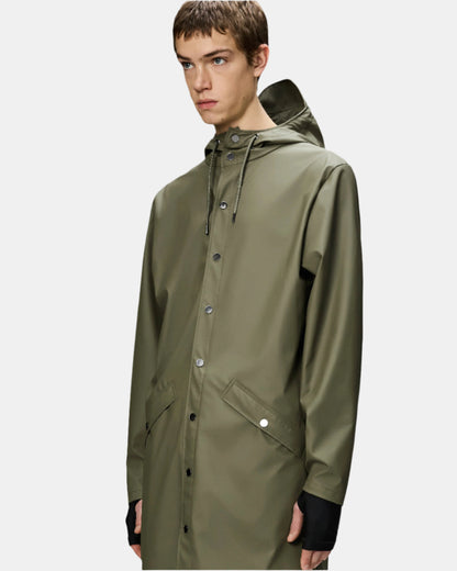 Rains Long Unisex Jacket - 134 Marsh