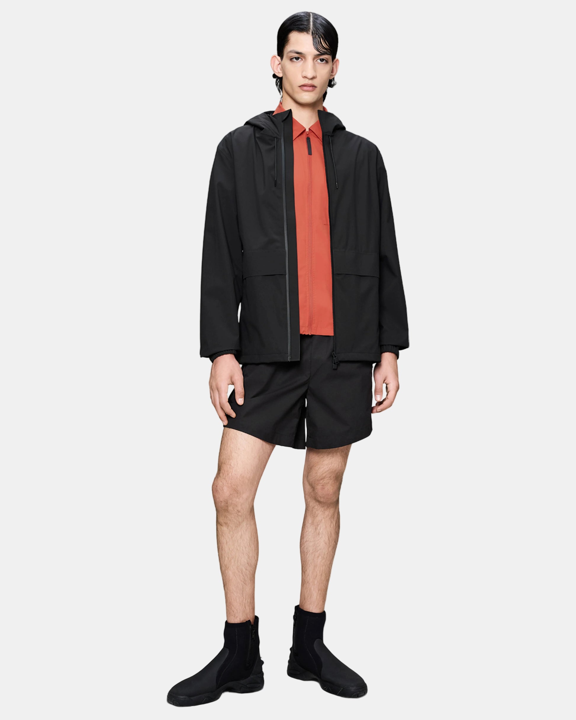 Rains Suva Hardshell Pocket Jacket - 01 Black | CHO | Designer Unisex Jackets