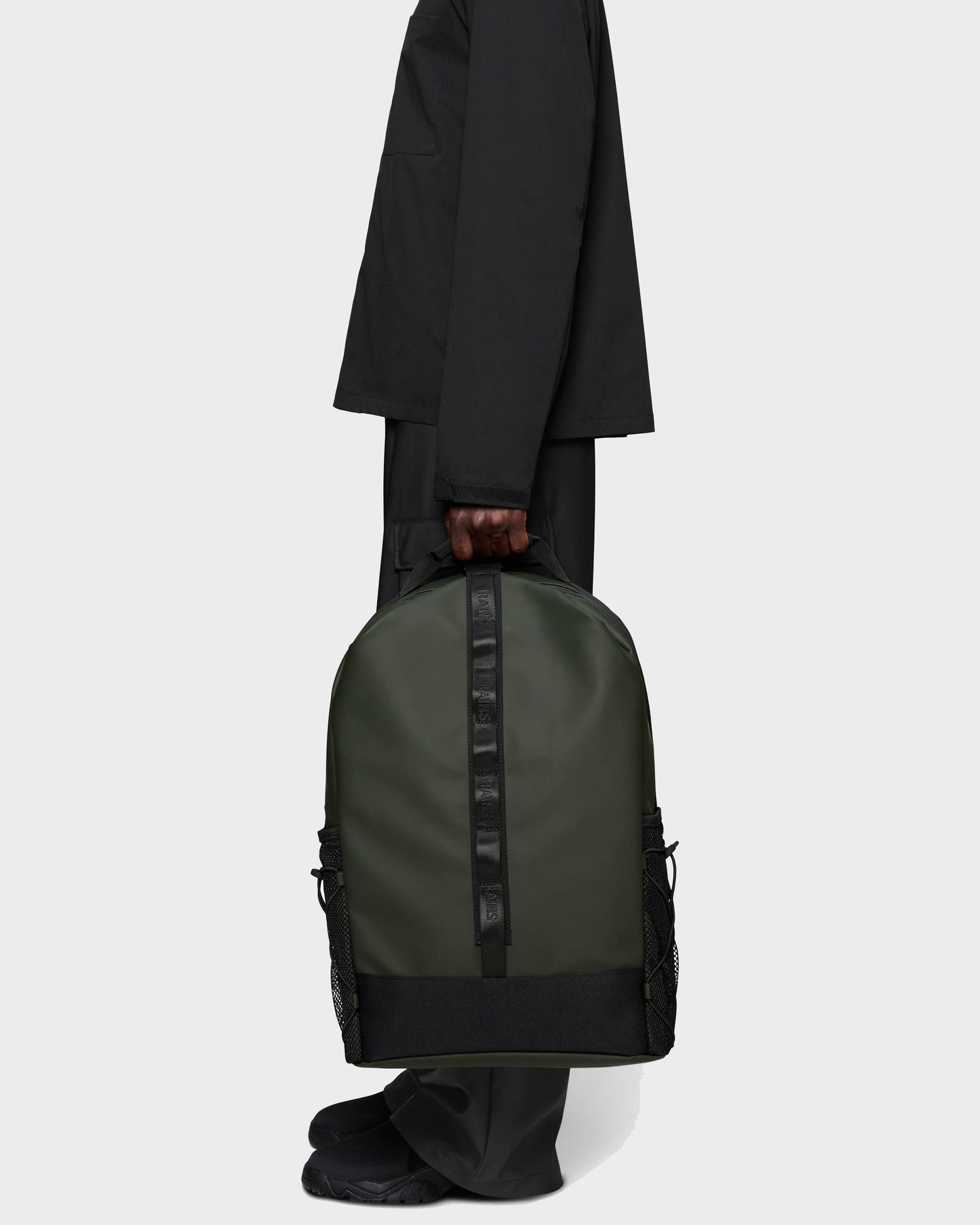 Rains Trail Clip Front Backpack - 03 Green | CHO | Designer Unisex Bags