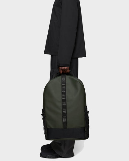 Rains Trail Clip Front Backpack - 03 Green | CHO | Designer Unisex Bags