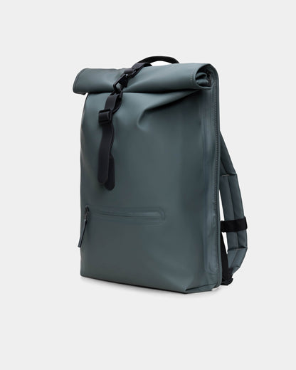 Rains Unisex Rolltop Rucksack - Dark Grey 153