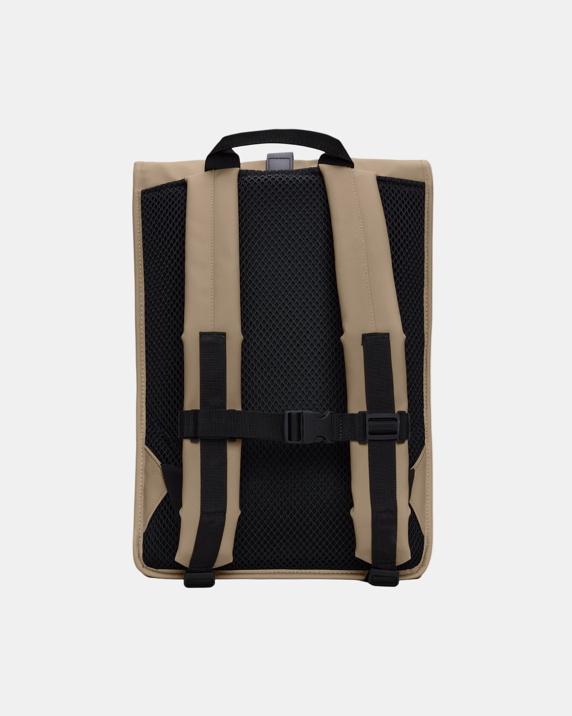 Rains Unisex Rolltop Rucksack - Beige 133 - CHO - Designer Unisex Bags