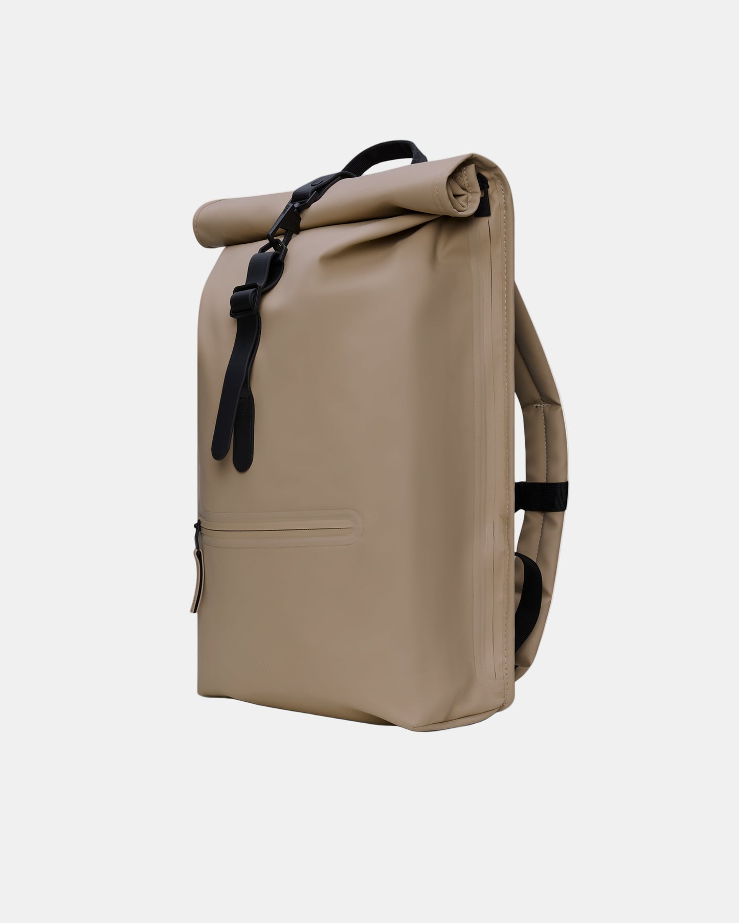 Rains Unisex Rolltop Rucksack - Beige 133 - CHO - Designer Unisex Bags