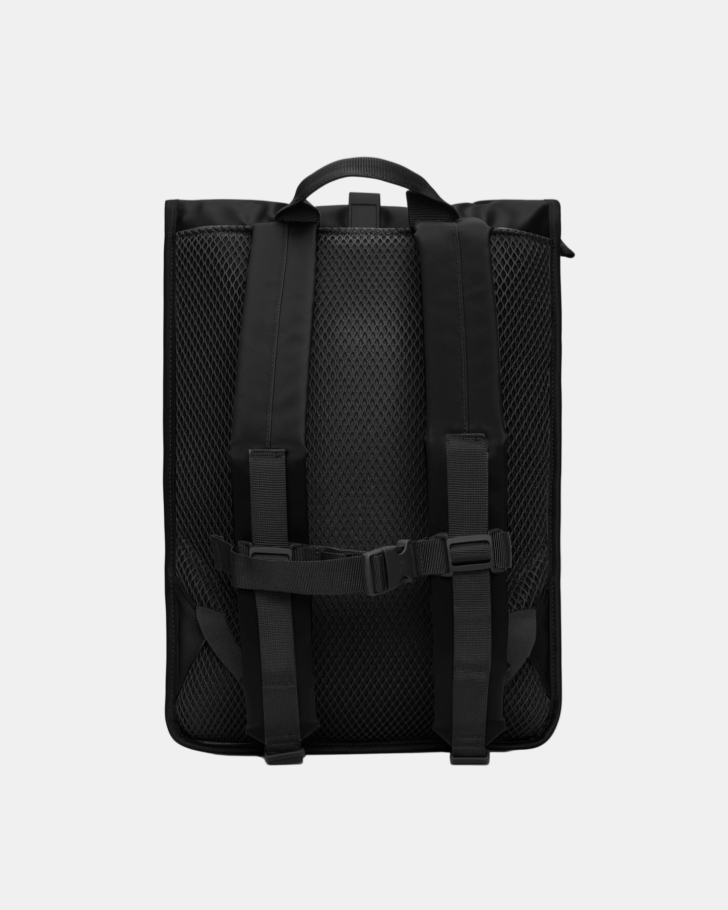 Rains Unisex Rolltop Rucksack - 84 Black Grain