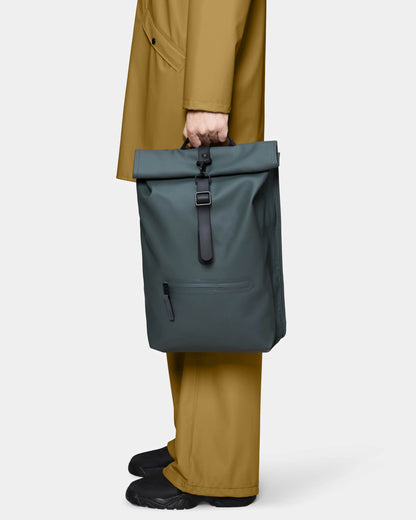 Rains Unisex Rolltop Rucksack - Dark Grey 153