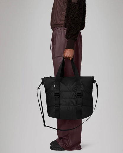 Rains Puffer Mix Tote Bag Mini  - 01 Black