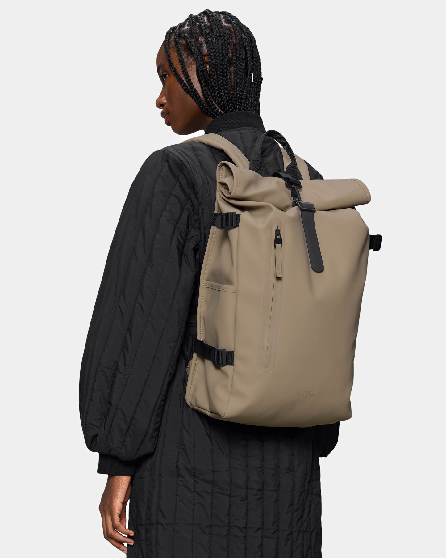 Rains Rolltop Rucksack Large - Beige 133