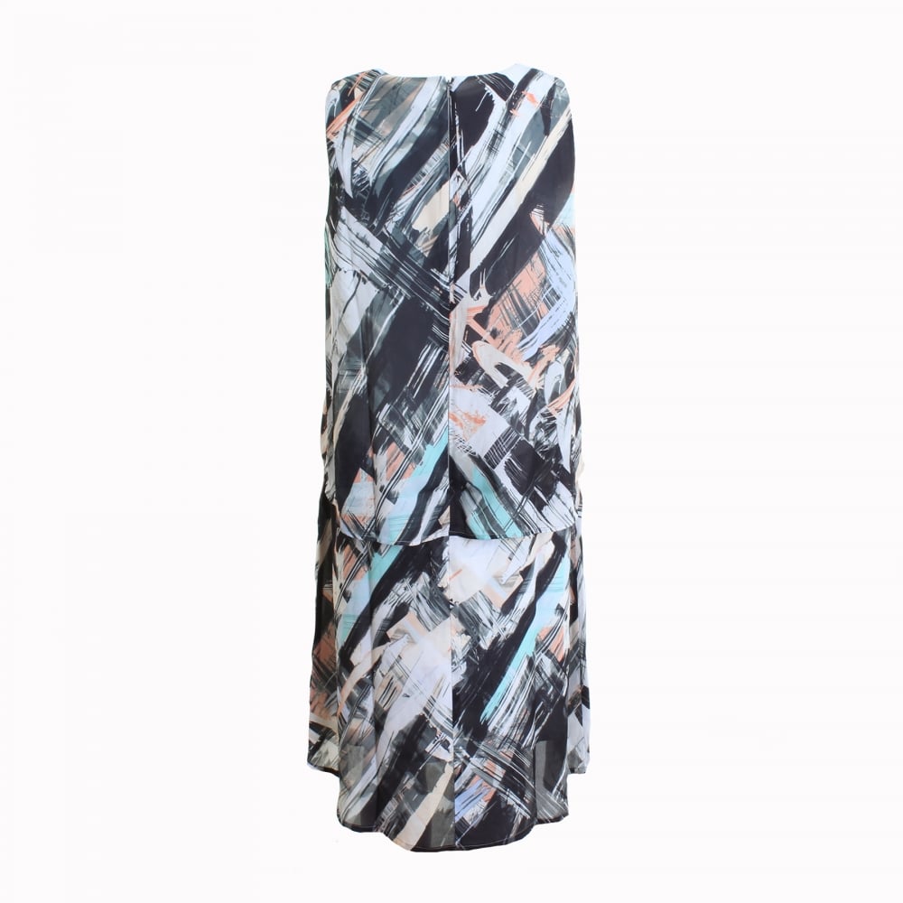 Great Plains Pastel Paint Layered Womens Dress