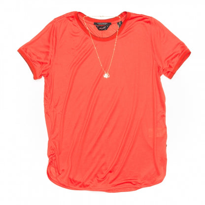 Maison Scotch Short Sleeve Lurex Rib Detailed Womens Tee