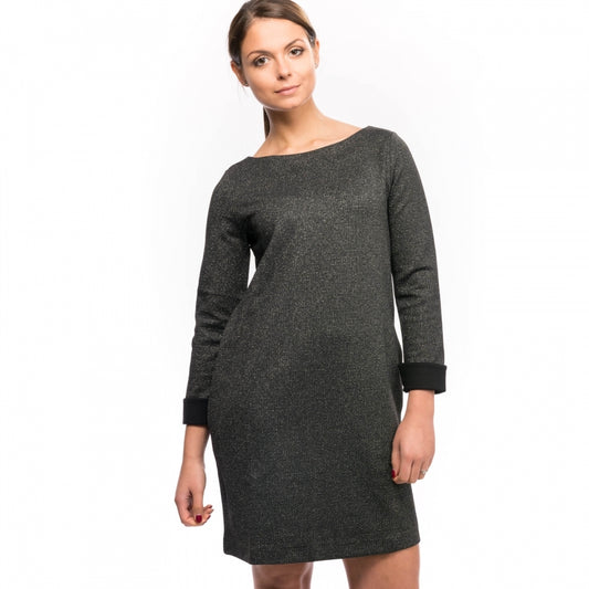 French Connection Louna Jersey LS Full Emb Womens Dress